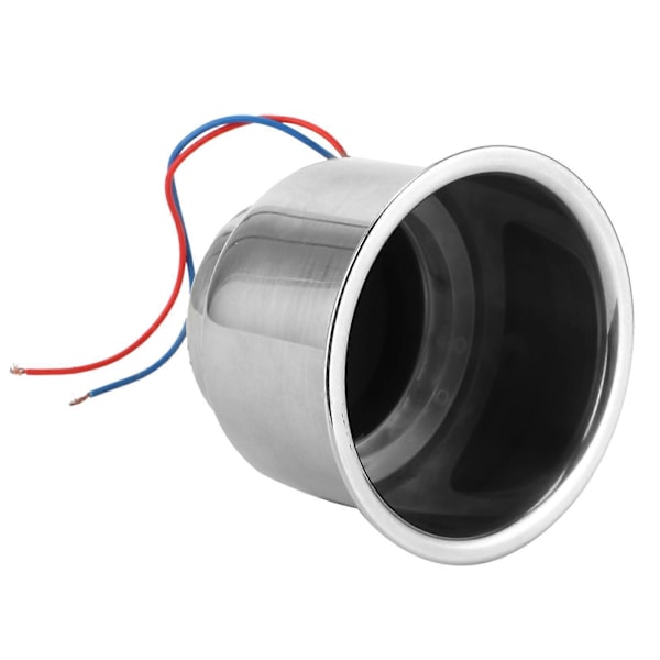Rustfri Stål Kopholder Rack Support med Grønt LED Lys Universal til Båd / Yacht / Lastbil / Bil / Lejlighed / RV