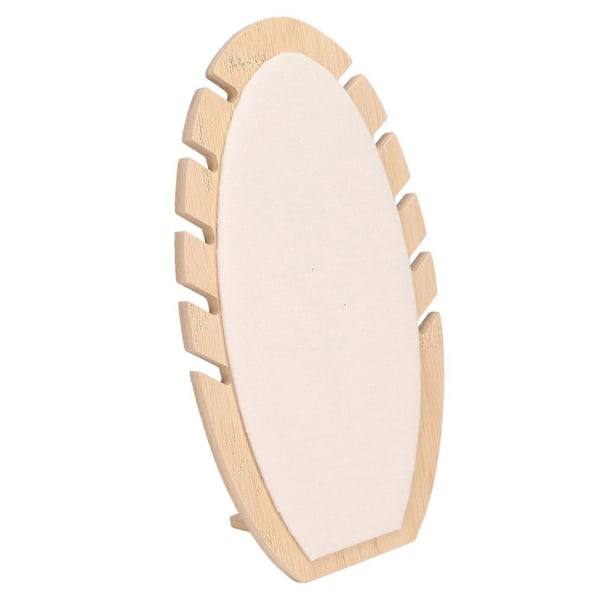 Trä Beige Bladformad Smyckesdisplay Ställ Halsbandshållare
