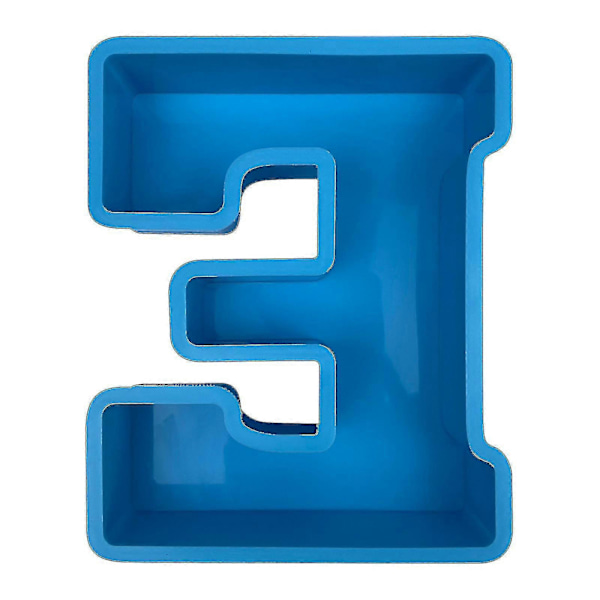 Alphabet Kagebageform Engelsk Bogstav Silikoneform 3d Alfabet Bogstav E