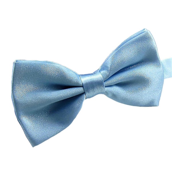 Farfi Fluga Enfärgad Lätt Att Bära Polyester Justerbar Fluga Förknuten För Formella Tillfällen Cyan
