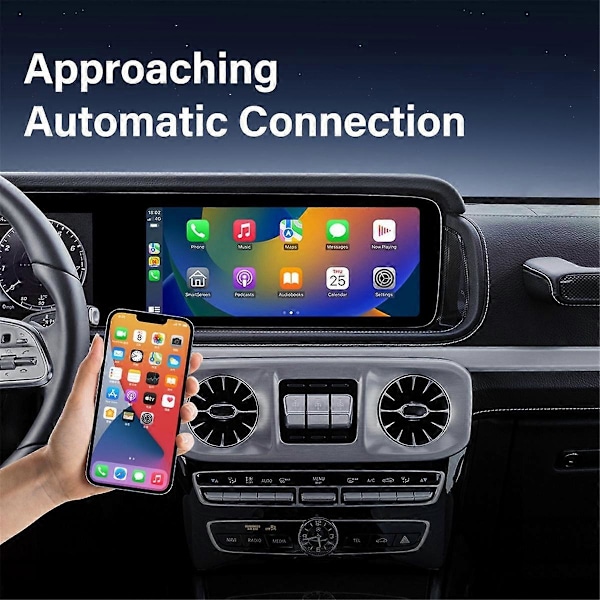 Trådløs Carplay Adapter Konverter Kablet CarPlay til Trådløs Carplay Adapter til IOS 10+ og til Android Auto, B