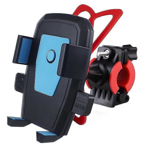 1 stk Mobilholder for sykkel, moped og 360 graders motorsykkelblå