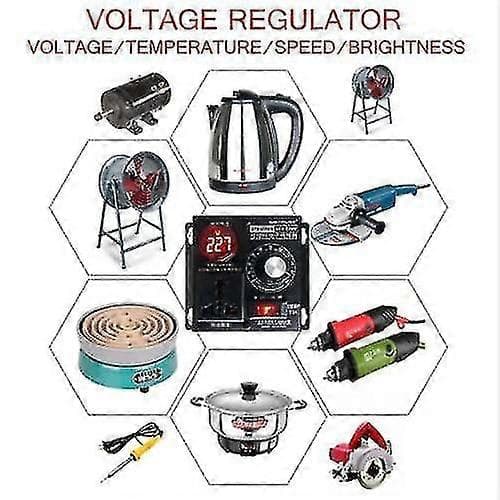220v 4000w Variabel Spenningsregulator Hastighetsmotor Viftekontroll Kontroller