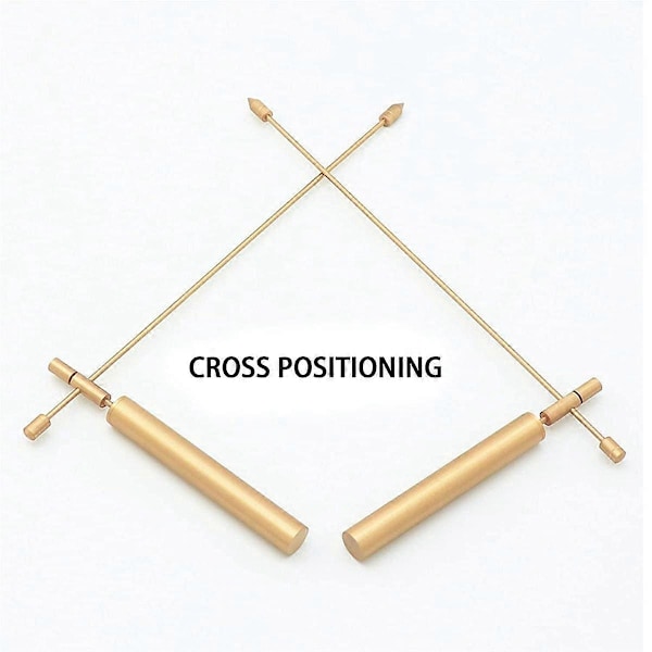 11.8In Længde Dowsing Rod Kobber Praktisk Håndtag Dowsing Rods Værktøj - 2 stk. Divining Rods til Divining Vand Skattegenstande