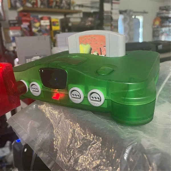 Bæreveske for N64, Gjennomsiktig Retro Videospillkonsoll Erstatningsskall, Gjennomsiktig Grønn