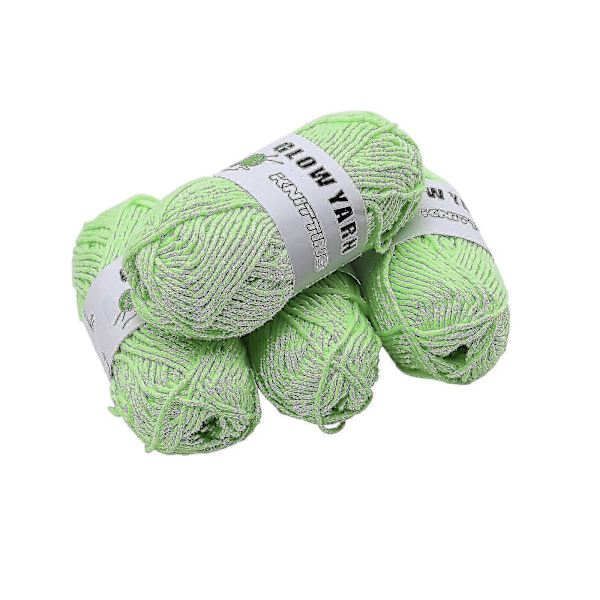 Lysende Uld DIY Vævet Håndstrikket Polyester DIY Glød Garn Håndværk A3