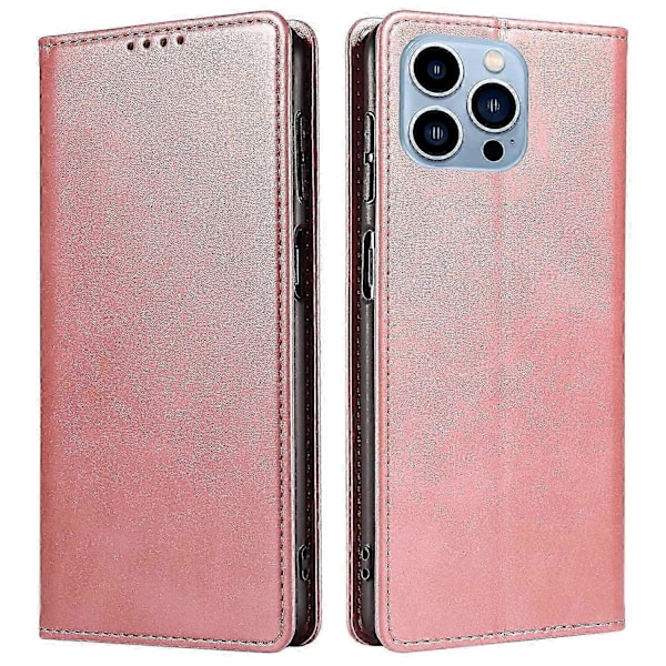 Til iPhone 16 Pro Etui Læder Telefon Cover Stærk Magnetisk Kortholder s20241212513 Style F