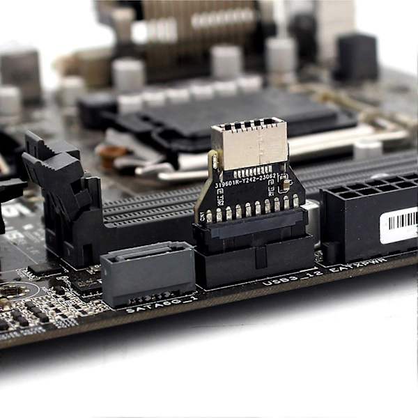 Emolevysovitin USB 3.0 19/20Pin - USB 3.1 Type E Key-A Type-C Etupaneeliliitin Pystysuora 10Gpbs Header-muunnin PC-tarvikkeet