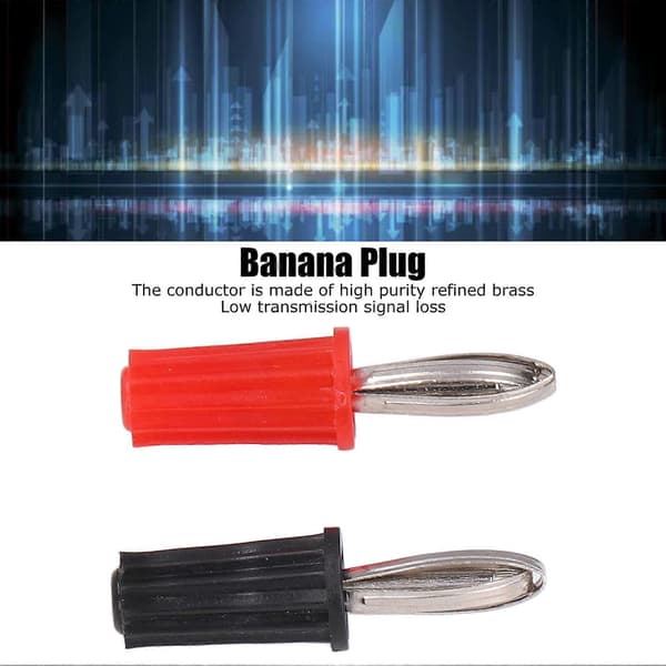 20 Sett Loddebananplugg ABS Nikkelbelagt Messing Kryss Undervisningsinstrument Tilbehør 4mm