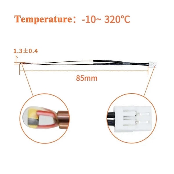 3D Printer Hotend Kit med Termisk Tråd til Neptune 4 PLUS/4 MAX Fuldmetal Hotend med Messingdyse