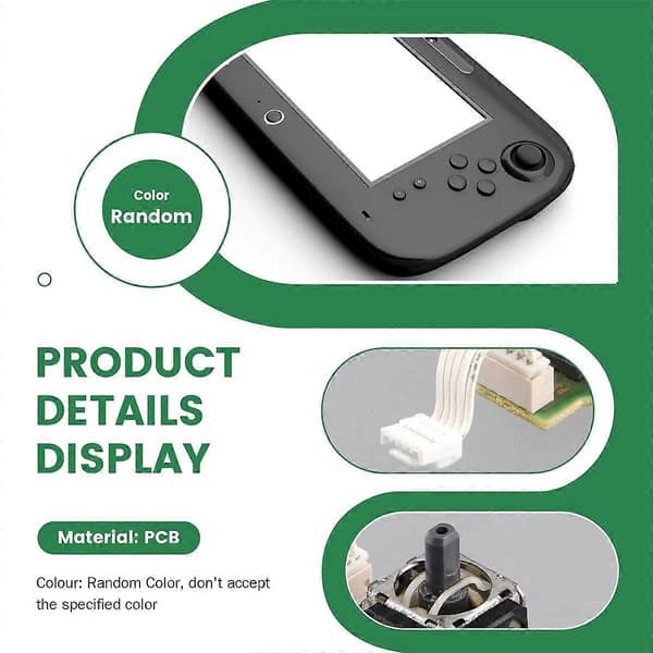 3D Joystick med Kabel för U PAD Spelkonsol Joystick Höger Joystick Modul Spel Reparations Tillbehör