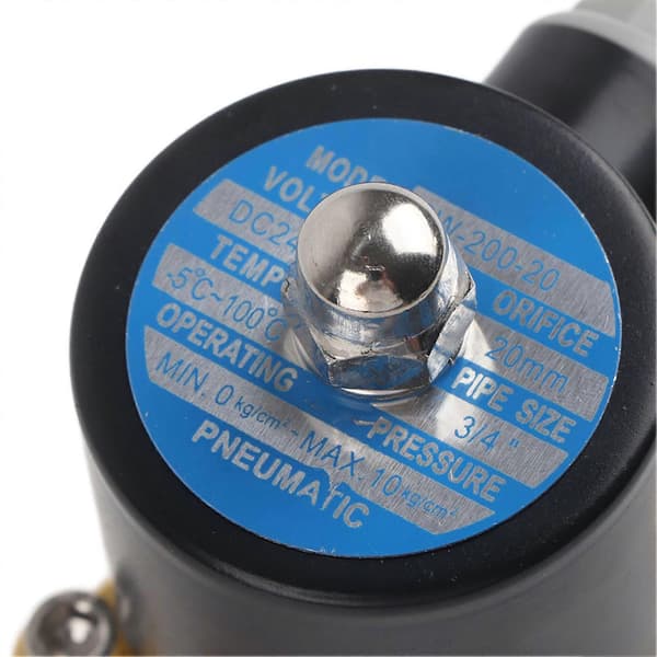 DC24V 3/4\" DN20 Normalt Stängd Elektrisk Magnetventil för Vatten Gas Olja