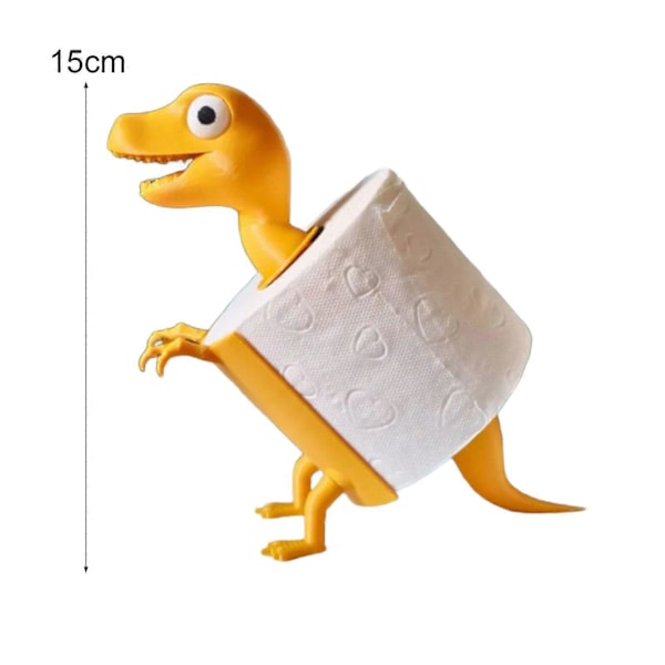 3D-printad dinosaurie toalettpappershållare, fristående, rolig pappershållare för badrum, skrivbordsdekoration