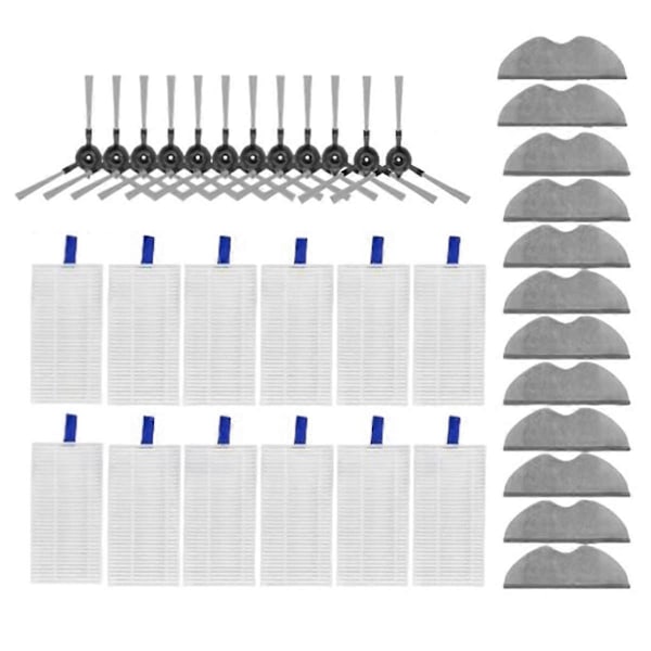 Til Robotstøvsuger E5/C108 Udskiftning Sidebørste HEPA Filter Moppepuder Reservedele Tilbehør