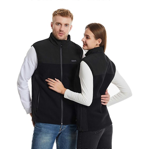 Oppvarmet fleecevest for menn, 13 varmesoner L