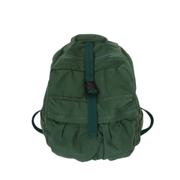 Retro Casual Ryggsäck Dam Resväska Mode Stor Kapacitet Ryggsäck green 1