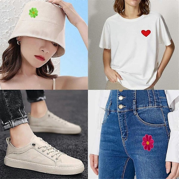 300 st Non Woven Filt Tyg Blommor Väggdekorationer för Skola Klassrum Handgjort DIY Material Party Dekor Hantverk