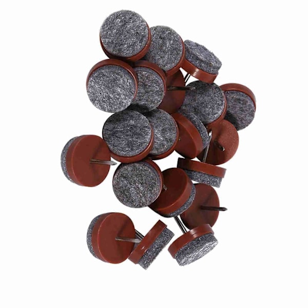 20 st/set 20 mm Möbelgolv Filt Spik Pad Stol Bordsben Filt Skydd (Brun)