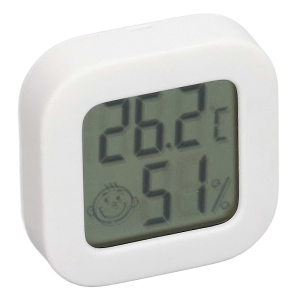 Termometer Hygrometer Temperaturmåler LCD Digital Display med Indbygget Batteri