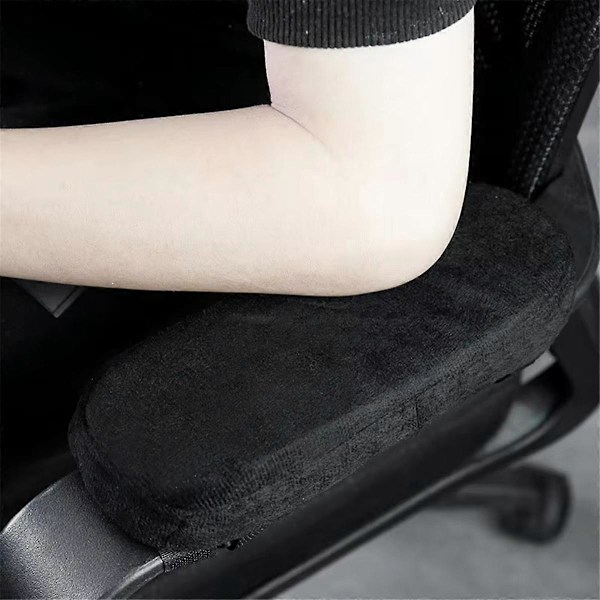 Armlenerputer i memory foam for kontorstol, komfortable albueputetrekk for hjemme- og kontorstoler, støttende armpute
