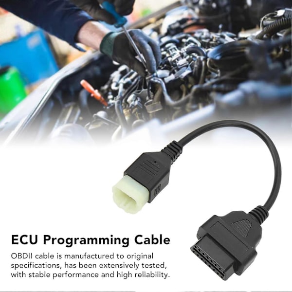 6-nastainen OBD2-diagnostiikka-adapterikaapeli, vakaa tiedonsiirto moottoripyörän Tune ECU -ohjelmointiin