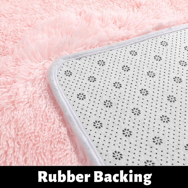 Tflycqblush Rund Matta för Sovrum, fluffig Cirkelmatta 1,2x1,2 m för Barnrum, lurvig Matta för Tonårsflickors Rum, raggig Cirkulär Matta för Barnkammare, luddig Pl