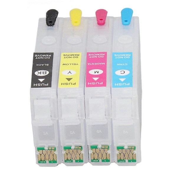 4 Farver Blækpatron med Permanent Chip Genopfyldningsprinterkasser Sort Cyan Magenta Gul T200XL1 T200XL2 T200XL3 T200XL4