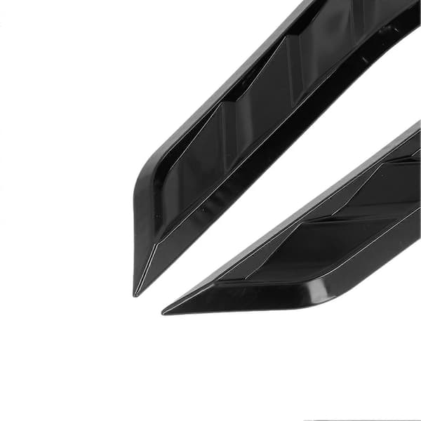 2 stk. Gloss Sort Motorhjelm Ventilationsåbninger Bonnet Cover Gummi Front Bonnet Ventilationsåbning Universal til Bil