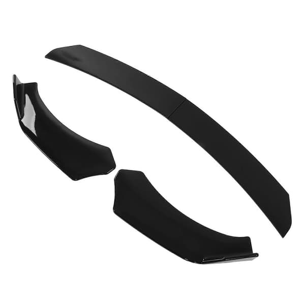 4 ST Framspoiler Läpp Kit Splitter Fyrdelad Form för Bilmodifiering Främre Stötfångarskydd (Blank Svart)