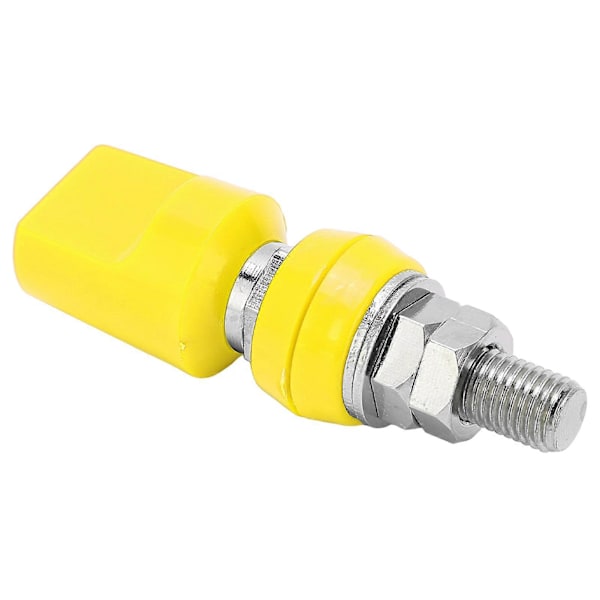 Terminal Multipurpose 4mm Mässing Platt Lock M8 100A Hög Ström Terminalblock med JackYellow