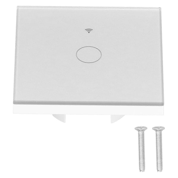 Enkel Touch-bryter for Tuya Zigbee Intelligent Fjernstyrt Lysbryterplate med Bakgrunnsbelysning (Hvit)