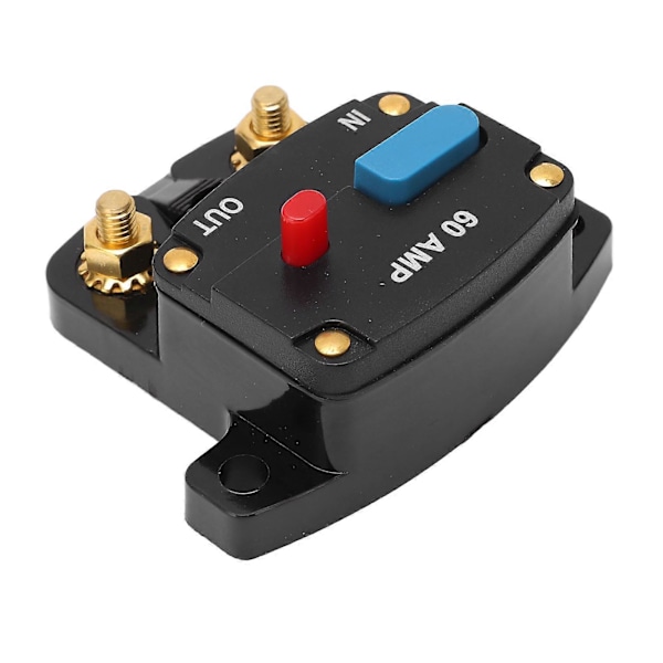 Bil Audio Strømafbryder Manuel Reset Sikring Inline Inverter Holder til Bil Audio Stereo System Båd Lastbiler Busser 60A