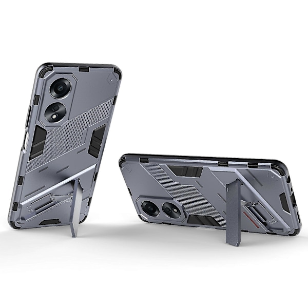 Til Oppo A58 4g Cover Pc+tpu Stødsikkert Stativ Telefon Cover Dark Blue