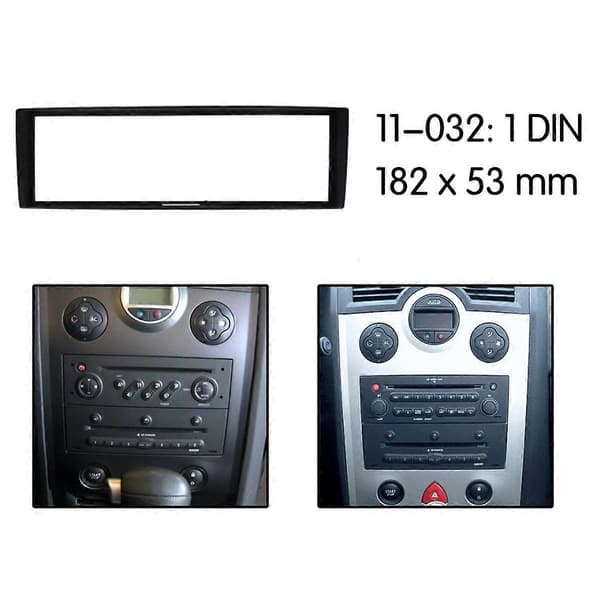 Din Radiopanel för Scenic Stereo Dash Kit Monteringsinstallationsram