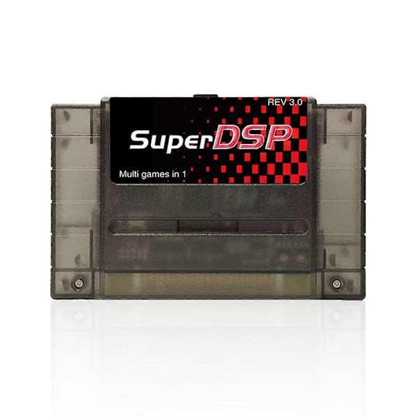 Super DSP Edition Plus 3000 in 1 3.0/3.1 Pelikortti SNES Japani/Eurooppa 16Bit Konsolille Läpinäkyvä Musta