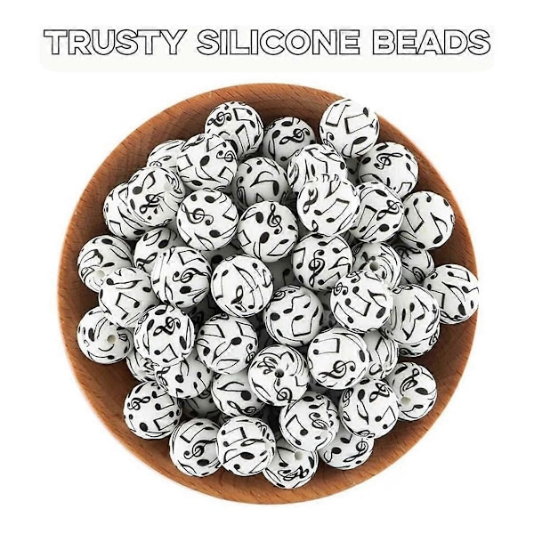 50 stk Silikonperler 15mm Bulk for Nøkkelring Bulk for Penn Halskjede Armbånd Lanyard Laging C