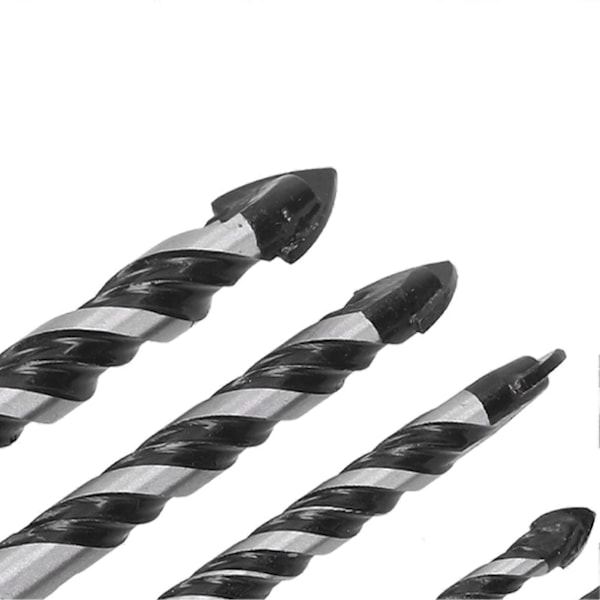 Borrbits Cementerad Karbid Enkel Dubbel Spår Hålborrningsverktyg Set Kit för Kakel Glas 10st Set