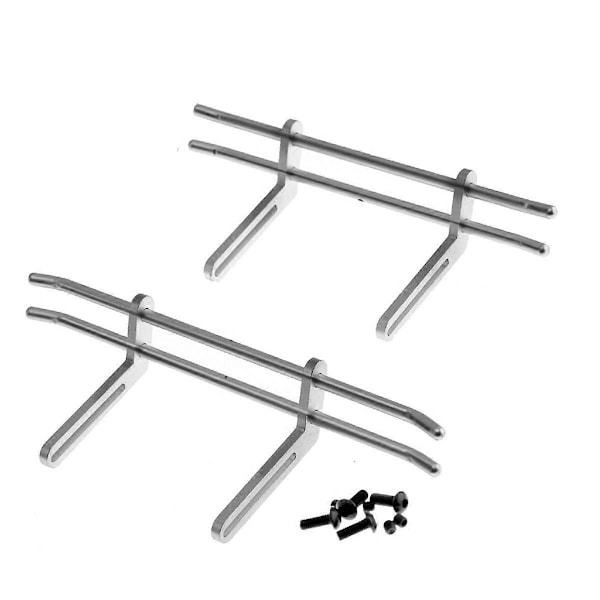 Metall Fremre Bakre Støtfanger for 1/10 RC Crawler Axial TRX4 SCX10 90046 90047 Oppgraderingsdeler Sølv