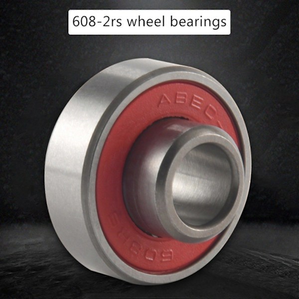 10 kpl 608 - Longboard Integroitu Laakeri Rullalaudan Pyörän Laakeri Inline Rullaluistimen Laakeri 8X22X12.6mm, Punainen