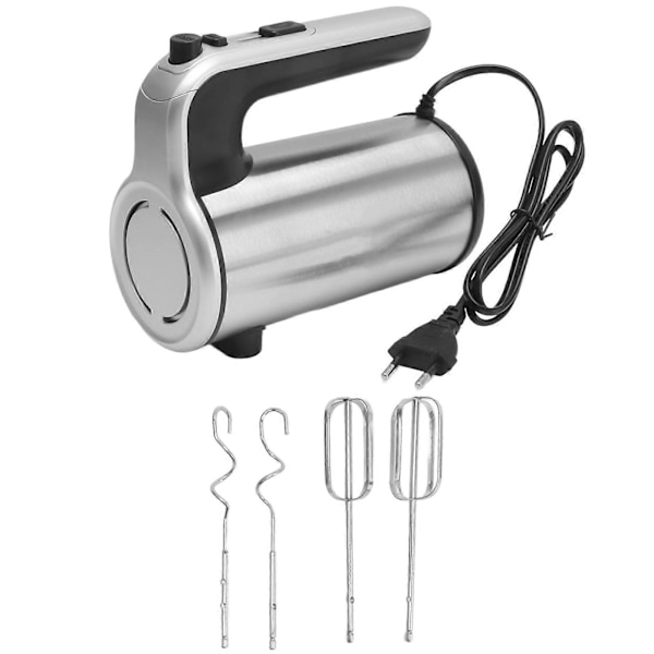 Elektrisk Handmixer Justerbar Rostfritt Stål Köksmixer med Visp Degkrokar 200W