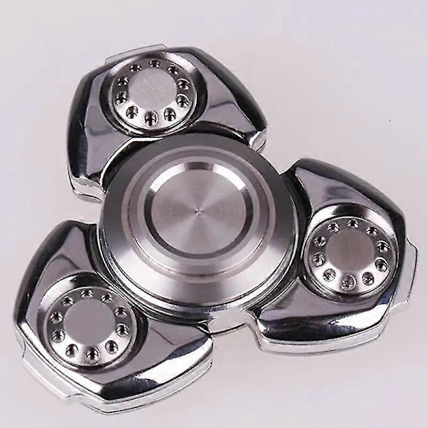 Senior Aluminiumoxid Metal Fidget Spinner Rustfrit Stål Messingbelægning Diamantpolering 606 Lydløs Leje Finger Fidget Gyro Champagne gold