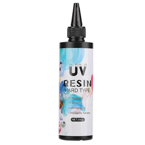 UV Resin Håndlaget DIY Transparent Farge Anti-gulning Hurtigherdende Klar UV Lim Lim for Håndverksdekorasjoner 200g