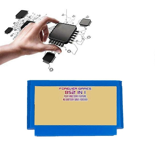 För FC Adapter 852 i 1 Spel för SFC/SNES Spelkonsol FOREVER GAMES Spel Blå