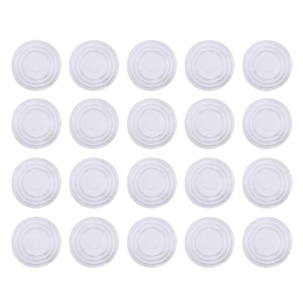 30 st Möbelbuffertar Rund form Glasbordsdynor Transparent plastgummimatta Halkfria greppdynor för vägg och trägolv (Storlek L)