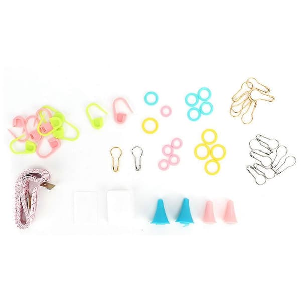 DIY Håndarbeid Strikkesting Nåler Kit Heklenål Markør Målebånd Sytilbehør