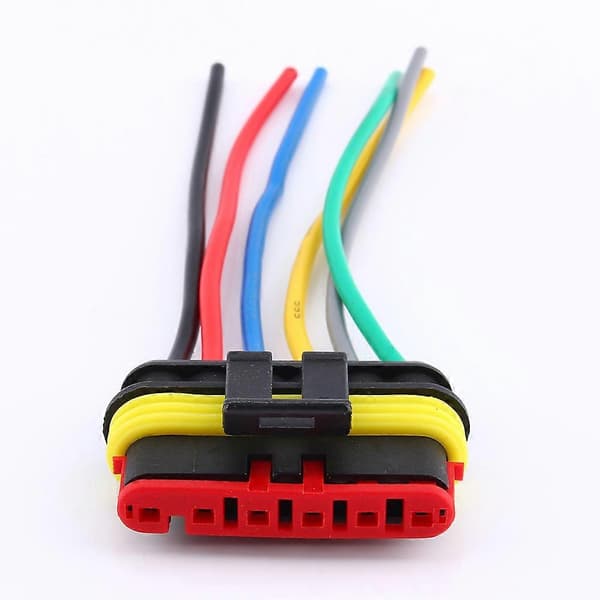 Vanntett 6-pins bil auto ledning elektrisk kontaktplugg