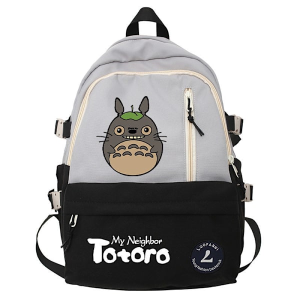Ghibli Totoro Skolväskor för Pojkar och Flickor, Tonårsflickor, Kawaii College Student Bokväska, Ryggsäck, Dam Laptop Ryggsäck style 13