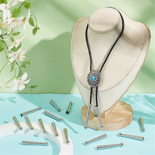Bolo Tie Heads, 2 tommer lange snoreendestykker Bolo Hat Spænde Udskiftning til DIY Håndværk Tøj Dekoration Design Fremstilling A
