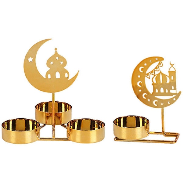 Metall Ramadan Dekor Eid Mubarak Lysestake Hjemmedekorasjon Ramadan Lysestake Festutstyr Bordpynt