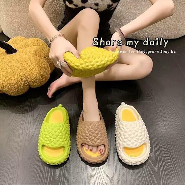 Fashionabla Durian Tofflor För Kvinnor Eva Plattform Mjuka Bekväma Hustomtar Herrtofflor Dam Trendiga Gatusandaler Strandtofflor green 40-41